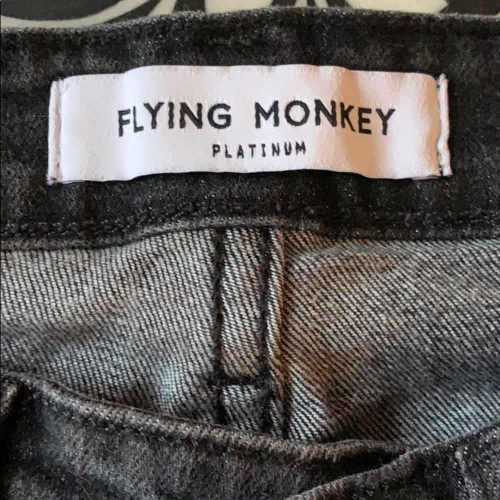 Flying Monkey Platinum Stone Washed Black Jeans - Picture 3 of 5